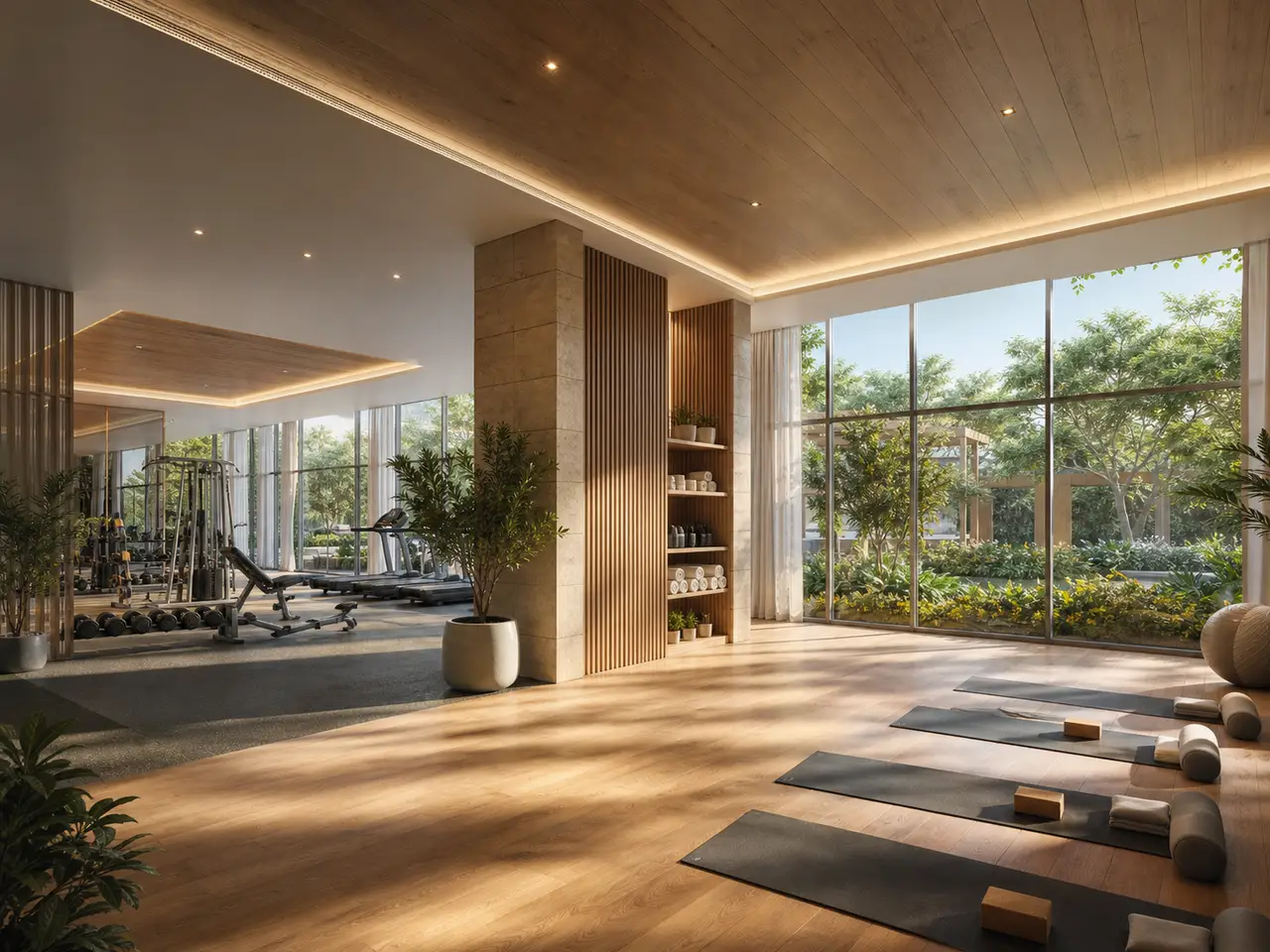 Representative shared residential fitness studio